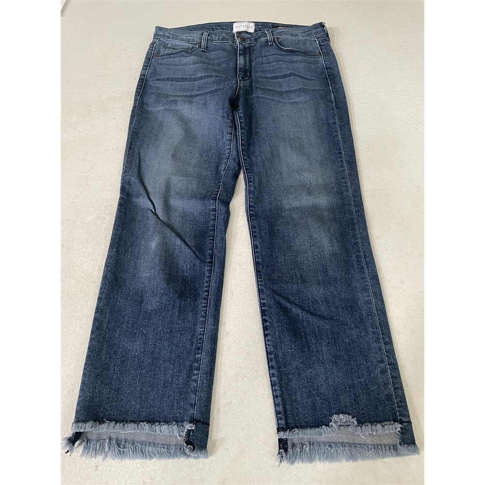 PARKER SMITH Women's Straight Leg Jeans in Dark Blue Wash